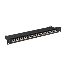 Lanberg Patch Panel - PPS7-1024-B - 24-Port 1U 19' CAT7 FTP Shielded Black — Buy in Cyprus with Fast Delivery