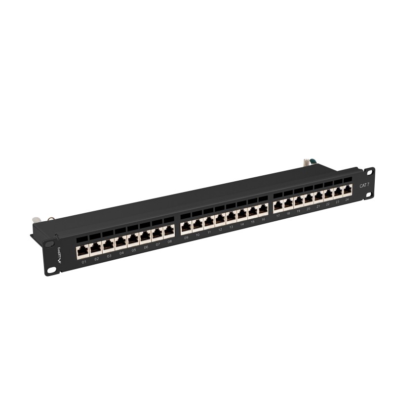 Lanberg Patch Panel - PPS7-1024-B - 24-Port 1U 19' CAT7 FTP Shielded Black — Buy in Cyprus with Fast Delivery