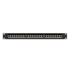 Lanberg Patch Panel - PPS7-1024-B - 24-Port 1U 19' CAT7 FTP Shielded Black — Buy in Cyprus with Fast Delivery