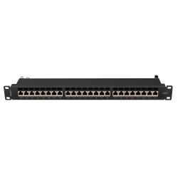 Lanberg Patch Panel - PPS7-1024-B - 24-Port 1U 19' CAT7 FTP Shielded Black — Buy in Cyprus with Fast Delivery