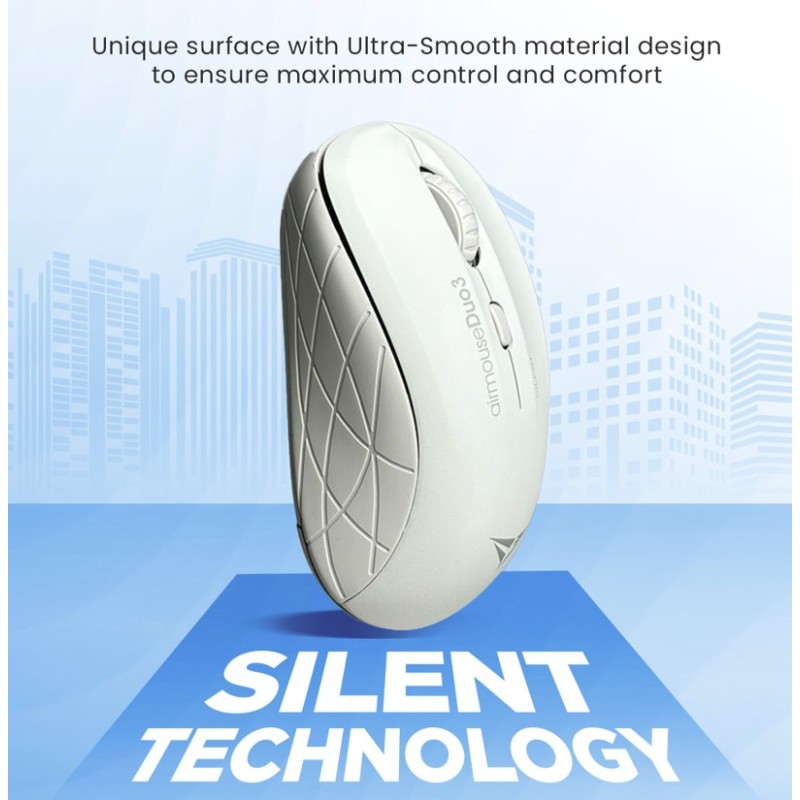 Alcatroz Mouse - AIRMOUSE DUO 3 - Wireless & Bluetooth Silent White — Buy in Cyprus with Fast Delivery