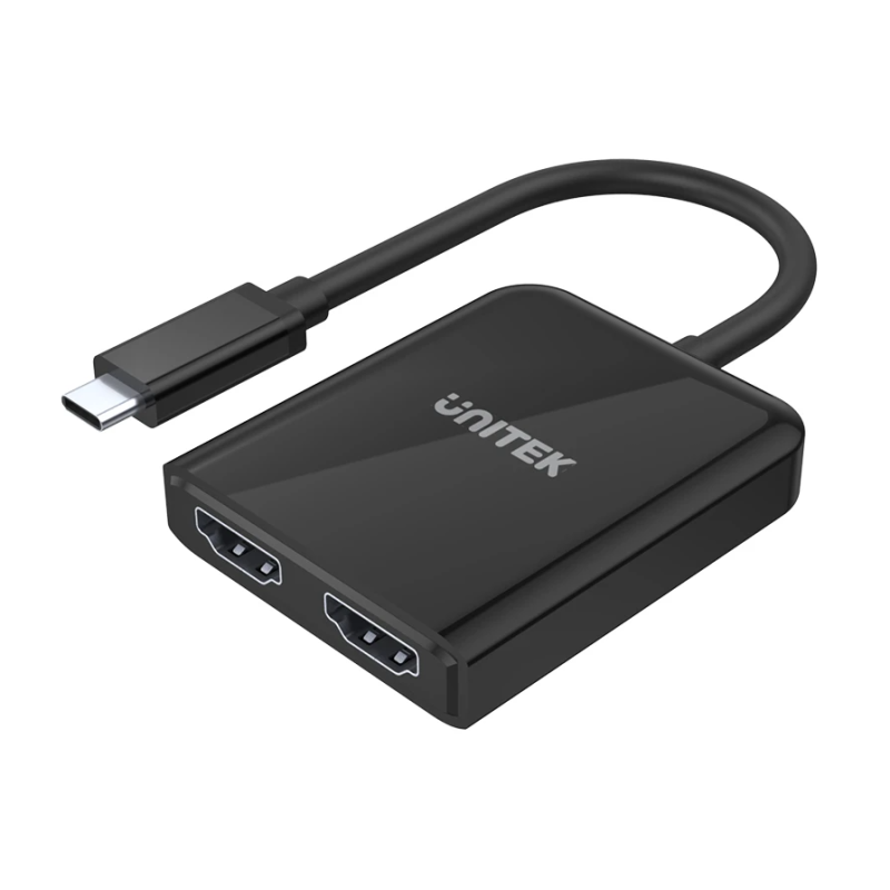 Unitek - V1408A - Type-C To Dual HDMI 4K 60Hz MST Adapter Black — Buy in Cyprus with Fast Delivery