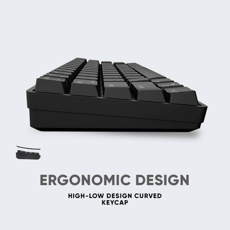 Armaggeddon Mechanical Keyboard - MBA-61R - White Wireless Bluetooth Mechanical Keyboard 61 Blue Keys