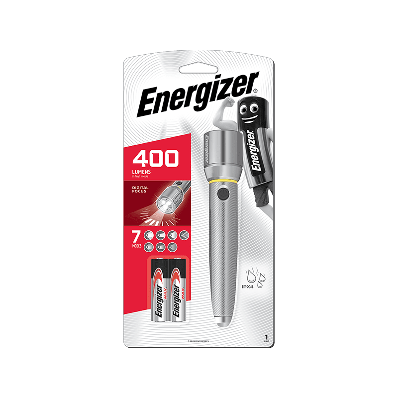 Energizer Light Torch 400 Lumens (2xAA) - Vision HD Metal — Buy in Cyprus with Fast Delivery