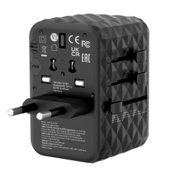 Verbatim Charger Travel Adapter World to World GAN III 65W 2xC 2xA - UTA-05 - 65W 2xC 2xA — Buy in Cyprus with Fast Delivery