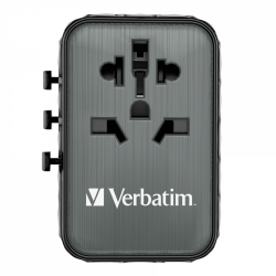 Verbatim Charger Travel Adapter World to World GAN III 65W 2xC 2xA - UTA-05 - 65W 2xC 2xA — Buy in Cyprus with Fast Delivery