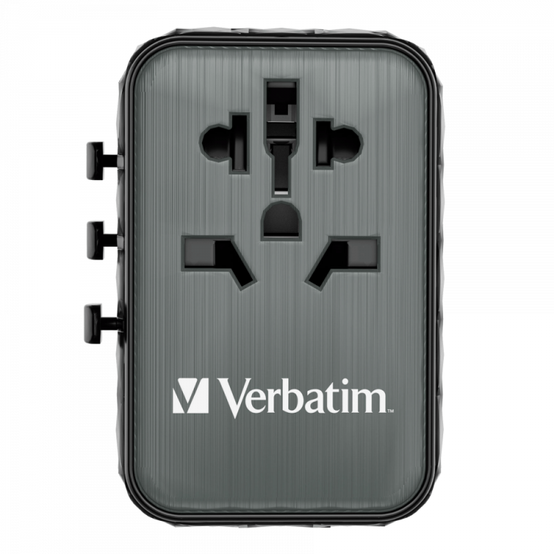 Verbatim Charger Travel Adapter World to World GAN III 65W 2xC 2xA - UTA-05 - 65W 2xC 2xA — Buy in Cyprus with Fast Delivery