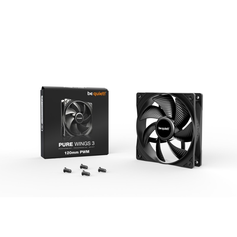 Be Quiet Pure Wings 3 PWM 120mm - BL105 - Black 120mm PWM Case Fan, 1600 RPM, Quiet — Buy in Cyprus with Fast Delivery