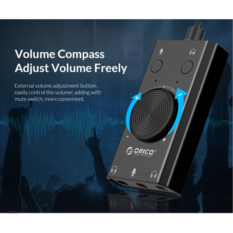 Orico Converter USB-A to Sound Card - SC2 - USB-A to Sound Card with Volume — Buy in Cyprus with Fast Delivery