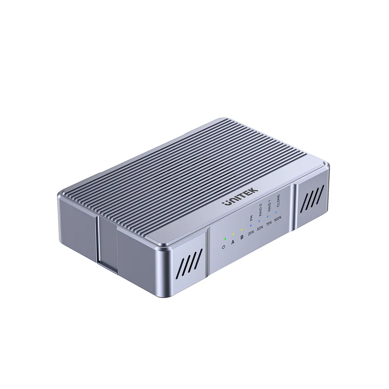 Unitek USB-C 2-Bay External M2 SSD Enclosure with RAID - S1247A - 20Gbps — Buy in Cyprus with Fast Delivery