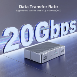 Unitek USB-C 2-Bay External M2 SSD Enclosure with RAID - S1247A - 20Gbps — Buy in Cyprus with Fast Delivery