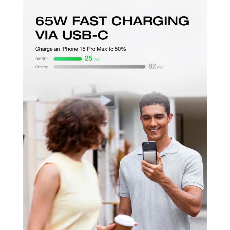 EcoFlow Charge Powerbank - Magnetic RAPID 10000mAh Silver — Buy in Cyprus with Fast Delivery