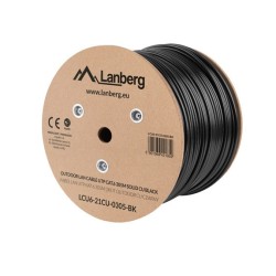 Lanberg CAT6 UTP CU Cable Outdoor 305m Black - LCU6-21CU-0305-BK - Cat6 UTP CU Cable Outdoor 305m Black