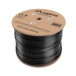 Lanberg CAT6 UTP CU Cable Outdoor 305m Black - LCU6-21CU-0305-BK - Cat6 UTP CU Cable Outdoor 305m Black