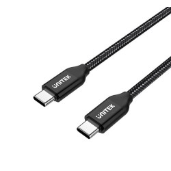 Unitek Braided Type-C to Type-C Cable PD 100W 2.0m - C14059BK - Braided Type-C to Type-C Cable PD 100W 2.0m