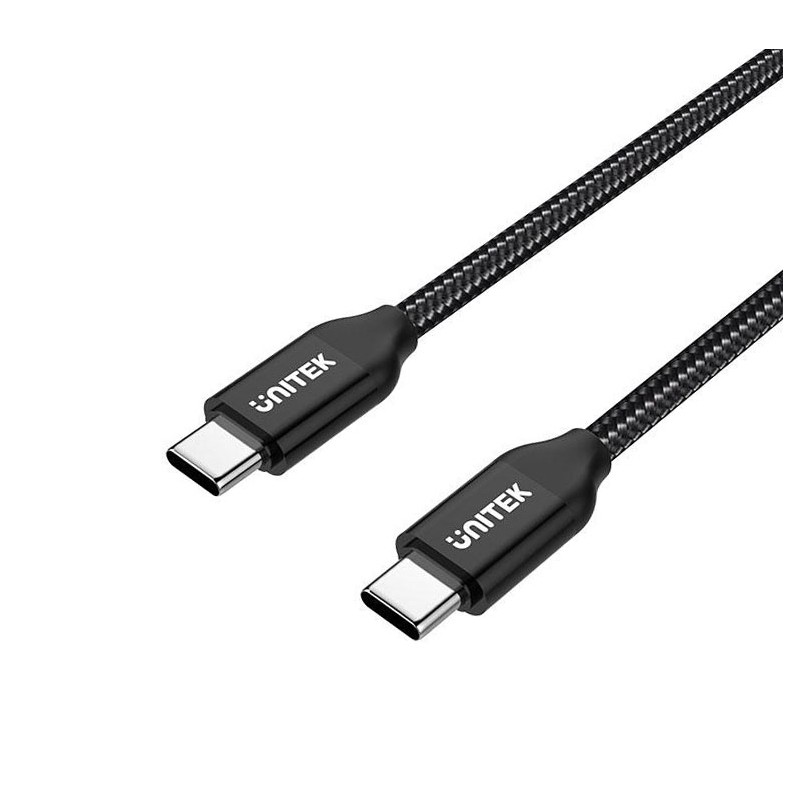 Unitek Braided Type-C to Type-C Cable PD 100W 2.0m - C14059BK - Braided Type-C to Type-C Cable PD 100W 2.0m