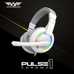 Armaggeddon Headset - PULSE 1 - Chroma Gaming Headset 3.5mm 2.1 40mm White — Buy in Cyprus with Fast Delivery