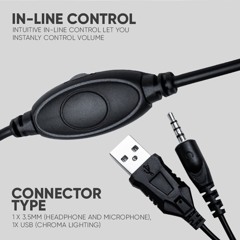 Armaggeddon Headset - PULSE 1 - Chroma Gaming Headset 3.5mm 2.1 40mm White — Buy in Cyprus with Fast Delivery