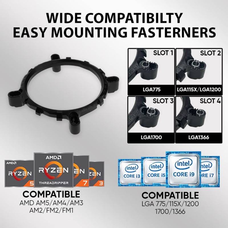 Armaggeddon Gaming Cooling CPU Silent RGB Fan 4-Pipe - BLIZZARD 2 - Black — Buy in Cyprus with Fast Delivery