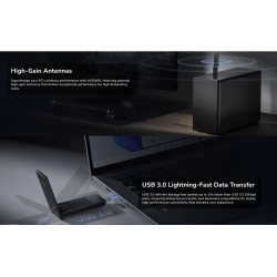 Cudy Wi-Fi USB Adapter - AX5400 - Tri-Band Wi-Fi6 6E USB 3.0 Adapter — Buy in Cyprus with Fast Delivery