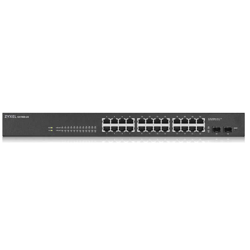 Zyxel Switch Gigabit Ethernet Managed 24-Port + 2SFP - GS1900-24 - UK Plug — Buy in Cyprus with Fast Delivery