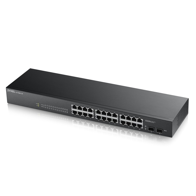 Zyxel Switch Gigabit Ethernet Managed 24-Port + 2SFP - GS1900-24 - UK Plug — Buy in Cyprus with Fast Delivery