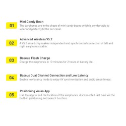 Baseus Headphones In Ear TWS Bowie - E2 - Black — Buy in Cyprus with Fast Delivery