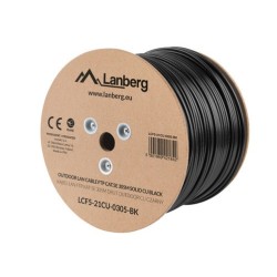 Lanberg CAT5e FTP CU Cable Outdoor 305m Black - LCF5-21CU-0305-BK - Cat5e FTP CU Cable Outdoor 305m Black