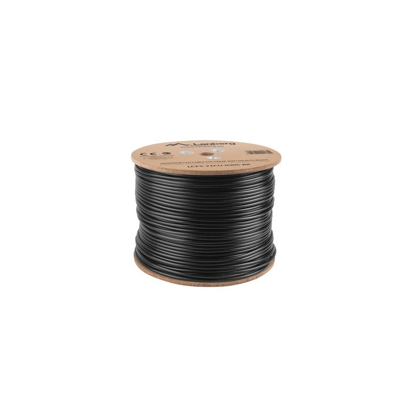 Lanberg CAT5e FTP CU Cable Outdoor 305m Black - LCF5-21CU-0305-BK - Cat5e FTP CU Cable Outdoor 305m Black