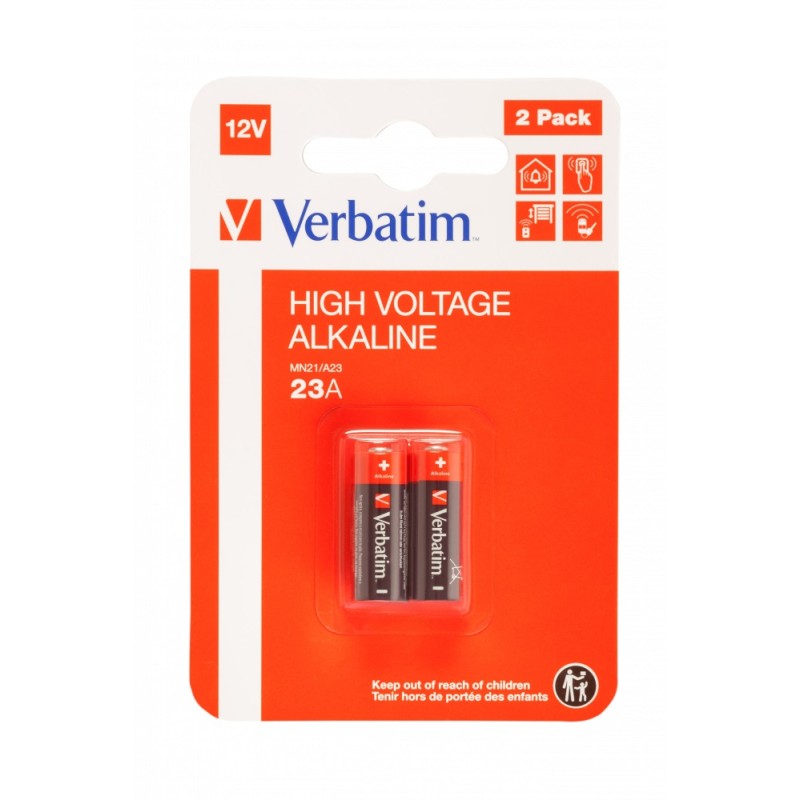 Verbatim Alkaline 12V 23A - MN21 A23 - 2pcs Batteries — Buy in Cyprus with Fast Delivery