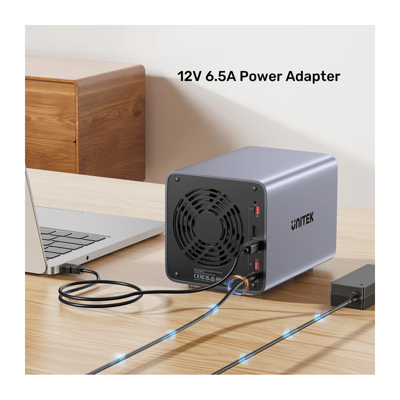 Unitek 4-Bay External SATA 2.5 3.5 HDD SSD Enclosure with RAID USB-A S1301A — Buy in Cyprus with Fast Delivery