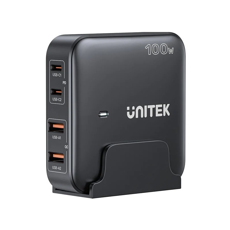 Unitek Charge Desktop - P1229ABK - 100W 4in1 GaN Charger Black — Buy in Cyprus with Fast Delivery