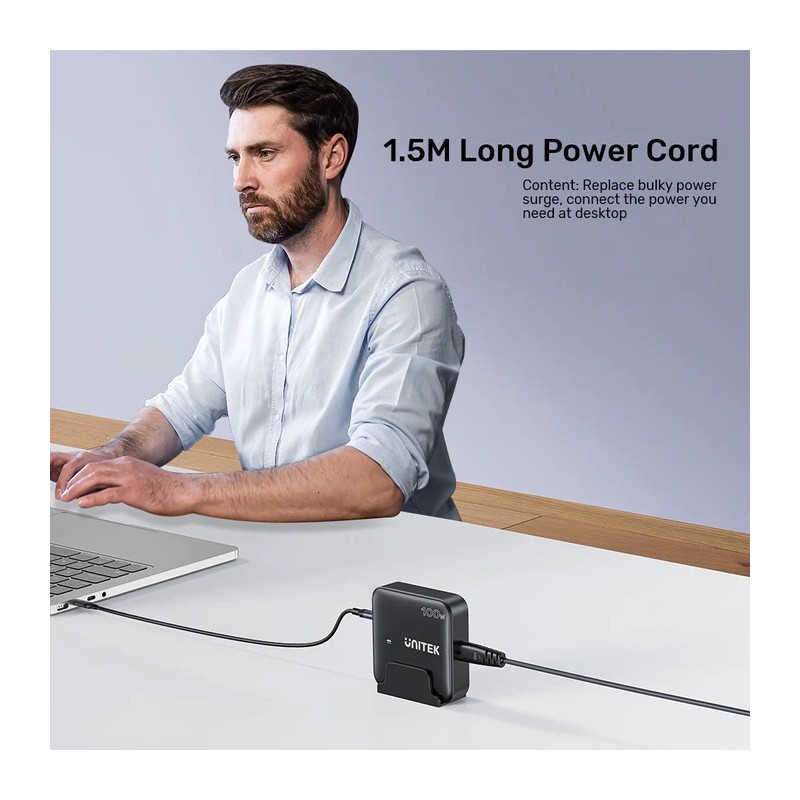 Unitek Charge Desktop - P1229ABK - 100W 4in1 GaN Charger Black — Buy in Cyprus with Fast Delivery