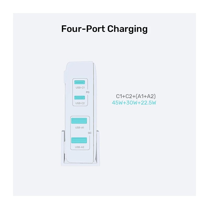 Unitek Charge Desktop - P1229ABK - 100W 4in1 GaN Charger Black — Buy in Cyprus with Fast Delivery