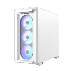 "ASUS PC Case" - A23 PLUS - micro-ATX Tempered Glass 4xARGB Fans White — Buy in Cyprus with Fast Delivery