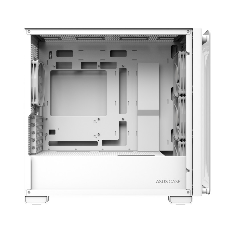 "ASUS PC Case" - A23 PLUS - micro-ATX Tempered Glass 4xARGB Fans White — Buy in Cyprus with Fast Delivery