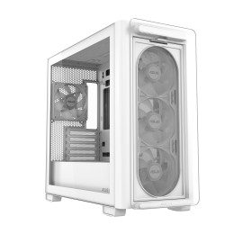 "ASUS PC Case" - A23 PLUS - micro-ATX Tempered Glass 4xARGB Fans White — Buy in Cyprus with Fast Delivery