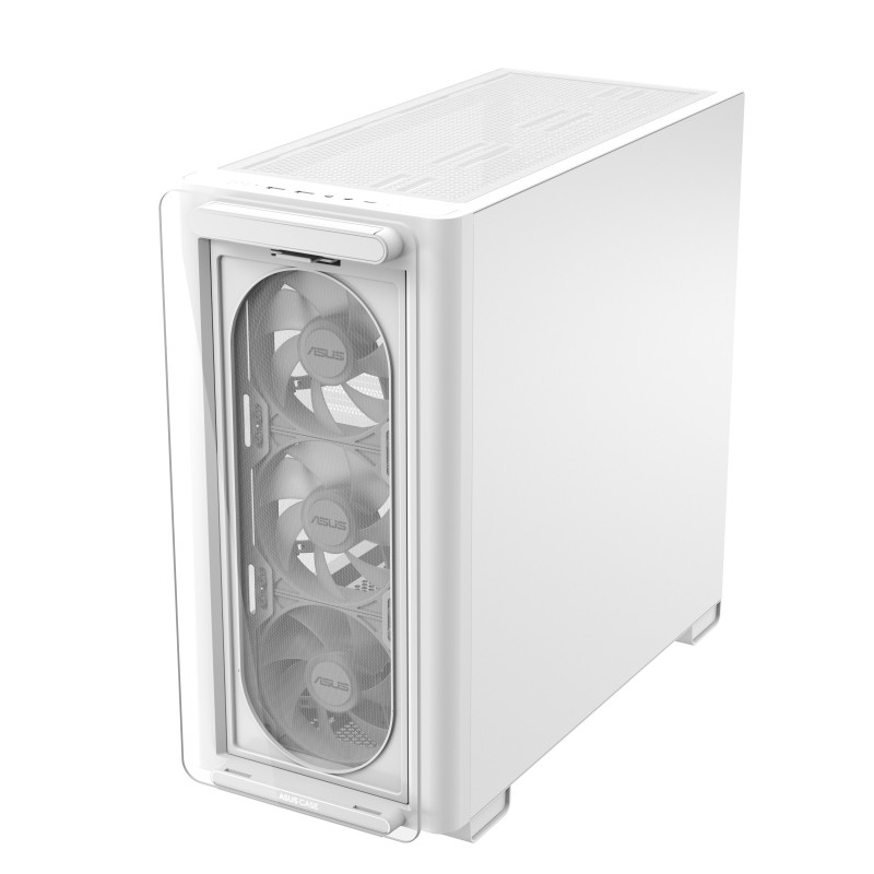 "ASUS PC Case" - A23 PLUS - micro-ATX Tempered Glass 4xARGB Fans White — Buy in Cyprus with Fast Delivery