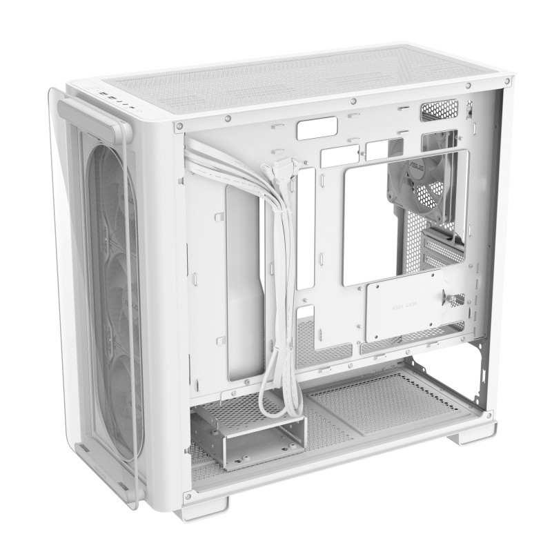 "ASUS PC Case" - A23 PLUS - micro-ATX Tempered Glass 4xARGB Fans White — Buy in Cyprus with Fast Delivery