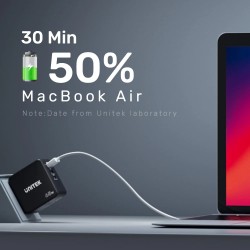 Unitek Charge Wall 65W 4in1 GaN Charger Black - P1117B - 65W 4in1 GaN Charger Black — Buy in Cyprus with Fast Delivery