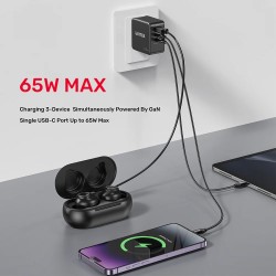 Unitek Charge Wall 65W 4in1 GaN Charger Black - P1117B - 65W 4in1 GaN Charger Black — Buy in Cyprus with Fast Delivery