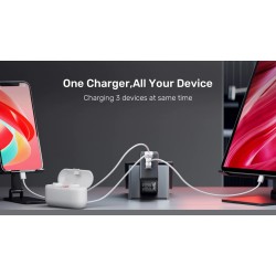 Unitek Charge Wall 65W 4in1 GaN Charger Black - P1117B - 65W 4in1 GaN Charger Black — Buy in Cyprus with Fast Delivery