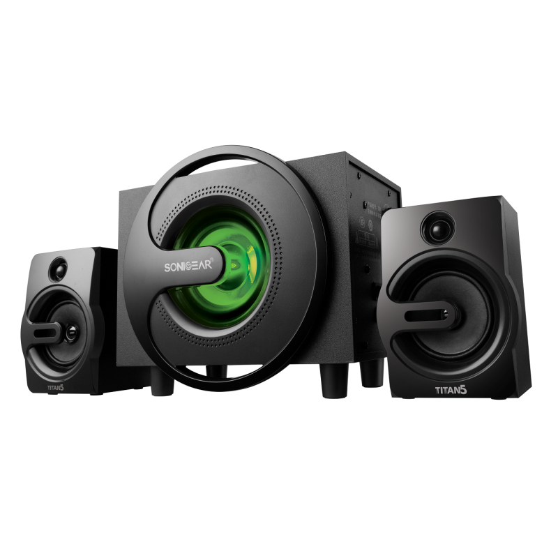 SonicGear 2.1 PC Speakers - Titan5 - BT USB FM LED 40W — Buy in Cyprus with Fast Delivery
