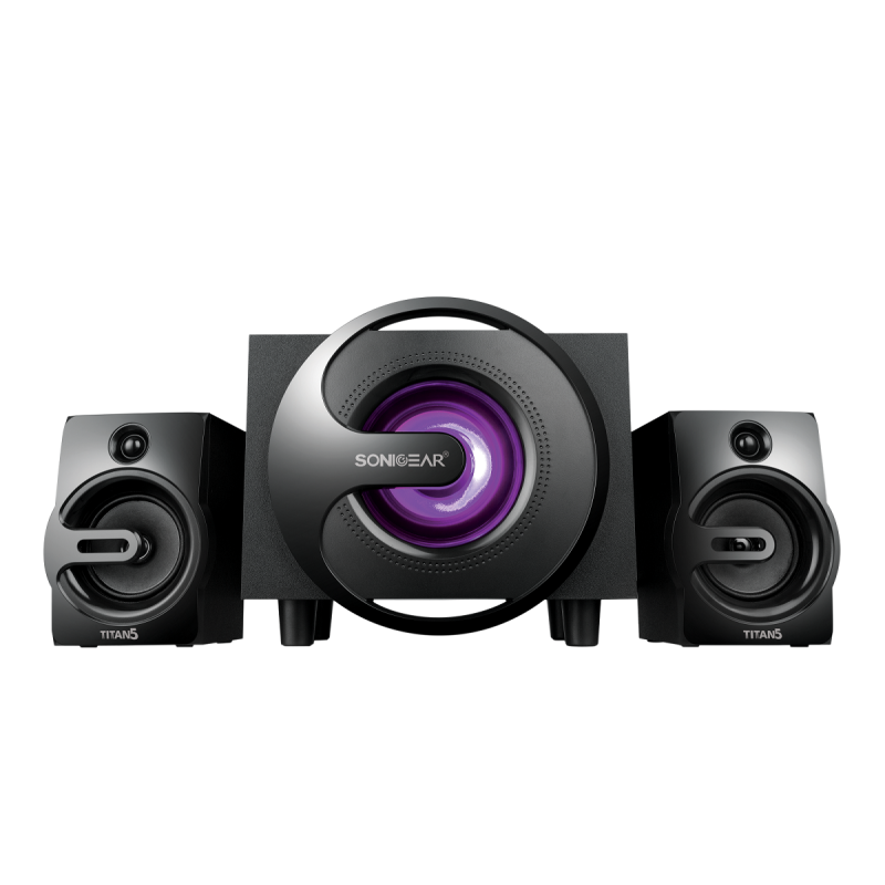 SonicGear 2.1 PC Speakers - Titan5 - BT USB FM LED 40W — Buy in Cyprus with Fast Delivery