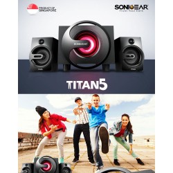 SonicGear 2.1 PC Speakers - Titan5 - BT USB FM LED 40W — Buy in Cyprus with Fast Delivery