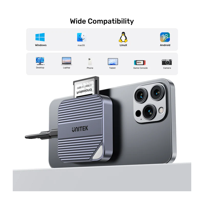 Unitek Card Reader Magnetic CF Express Type B 10Gbps - S1244B - PD100W — Buy in Cyprus with Fast Delivery