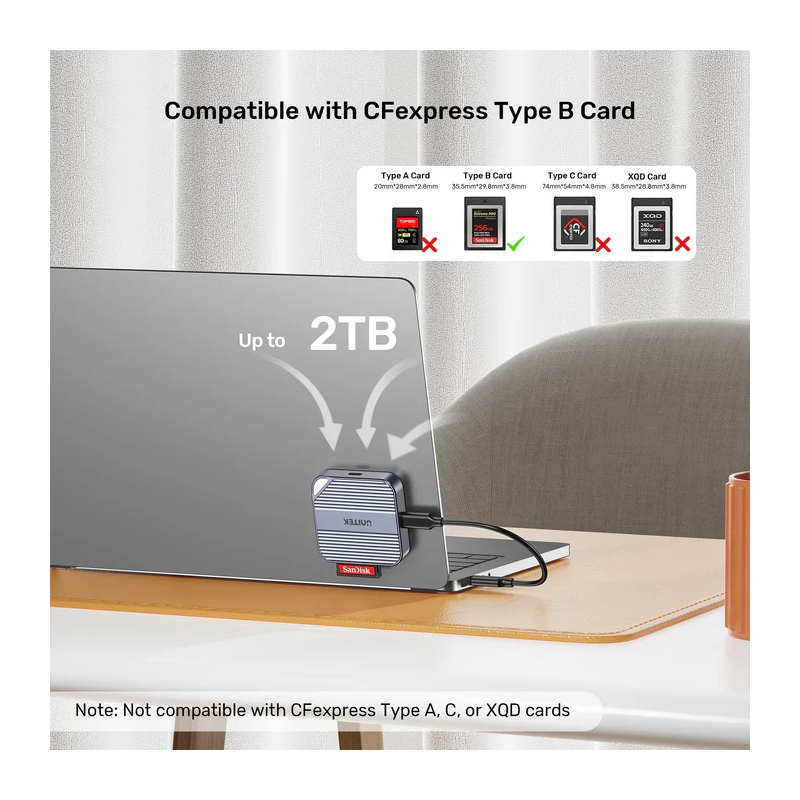 Unitek Card Reader Magnetic CF Express Type B 10Gbps - S1244B - PD100W — Buy in Cyprus with Fast Delivery