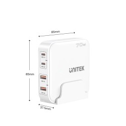 Unitek Charge Desktop - P1228AWH - 70W 4in1 GaN Charger White — Buy in Cyprus with Fast Delivery