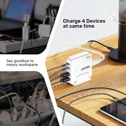 Unitek Charge Desktop - P1228AWH - 70W 4in1 GaN Charger White — Buy in Cyprus with Fast Delivery