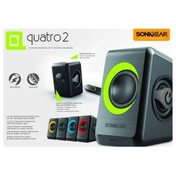 Sonicgear 2.0 USB Powered PC Speakers Grey 12W - Quatro2 - 2.0 USB Powered PC Speakers Grey 12W